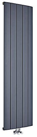 Milano Skye Anthracite Vertical Single Flat Panel Aluminium Radiator - 1600mm x 470mm