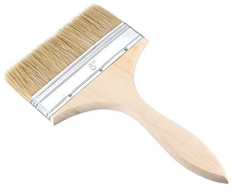 sourcing map 6 Inch Chip Paint Brush Synthetic Bristle with Wooden Handle for Wall Treatment