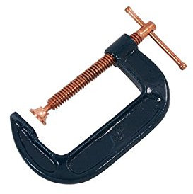 Neilsen CT0363 - Heavy Duty G-Clamp 4in / 100mm, Malleable Steel Frame with Copper Plated Thread, Hot Forged, Ideal for Woodwork, Metalwork and DIY