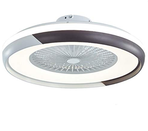 LED Del Ventilador De Techo 80W Nuevo De Estilo Dormitorio De La Luz Plafón Moderno Ultra Silencioso Con Control Remoto Control Silencioso Regulable Vivero De Oficinas Con Iluminación,Negro