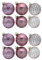 DARO DEKO Glas Weihnachts-Kugel Mix Ø 8cm - 12 Stück pink