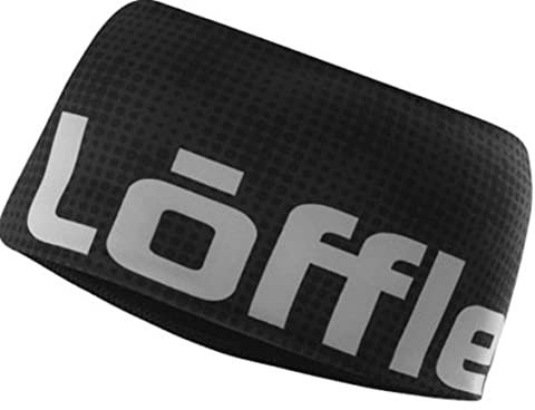Löffler Logo Wide Stirnband, Black, ONE Size