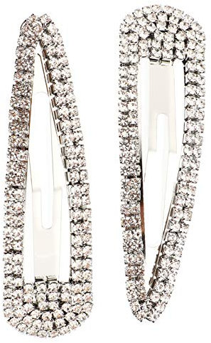 Luxshiny 2 Stück Strass Snap Haarspangen Shinny BB Haarspangen Glitzer Haarschmuck