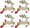 DBThing Serviettenringe 6er Set Silber 6er Set Serviettenringe Weihnachten Feiertage Thanksgiving (Hirsch 2)