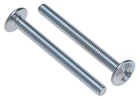 Tornillos para Máquina M4x22 (Paquete de 25) Tornillos de Cabeza Plana Cruzada Chapado en Zinc Redonda Phillips Cross Screws para Cocina, Dormitorio, Cajón, Armario, Puerta, Tocador