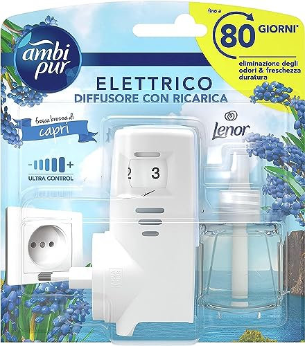 Ambi Pur Brezza Marina Starter Kit Diffusore Elettrico Per Ambienti 20ml, Per Rimuovere Gli Odori