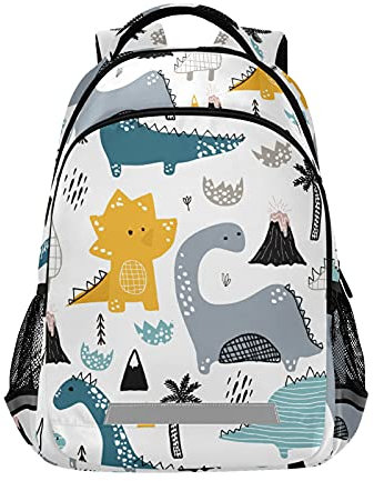 T-Rex Dinosaurier Surfer Rucksack für Studenten Jungen Mädchen Schultasche Reise Daypack Rucksack, Muster 3, Einheitsgröße