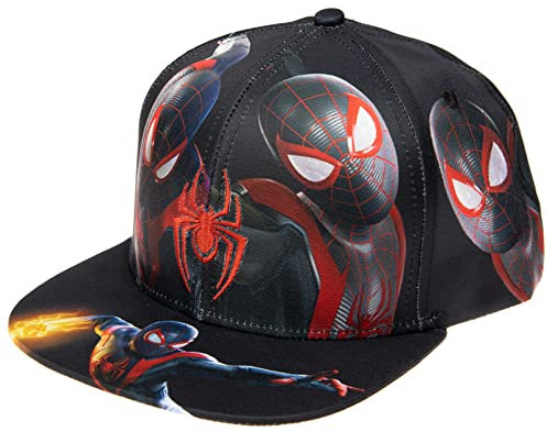 Marvel Comics Herren Spiderman-Kostüm, Bestickt/Bedruckt, Snapback, Flache Krempe, Baseballkappe, Multi Spider, Einheitsgröße