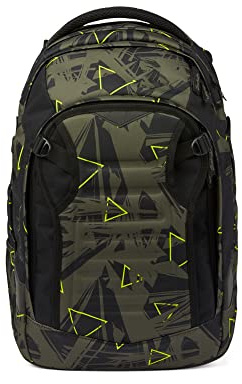 Satch Unisex Kinder Match Schulrucksack, Olivgrün, Schwarz, Gelb (mehrfarbig), Einheitsgröße