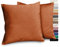 BEAUTEX Lea Samt Kissenhüllen 2er Set, Premium Kissenbezug, Sofa- und Dekokissen, Größe und Farbe wählbar (Bronze 50x50 cm)