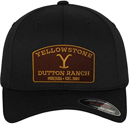 Yellowstone Offizielles Lizenzprodukt Flexfit Cap (Schwarz), Groß/X-Large