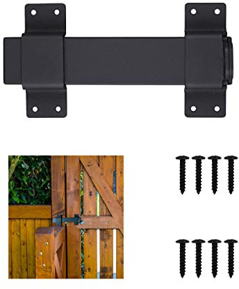 VANROUG Verrou de portail robuste, loquet de porte réglable avec trou de cadenas pouvant être cadenassé pour plus de sécurité, pour portail de porte de grange, clôtures, garages, etc. (1 pièce)
