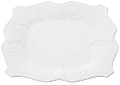 Hervit PIATTINO Porcellana Doge 20x20CM Rilievo