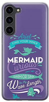 ERT Group Handyhülle für Samsung S23 Original und offiziell Lizenziertes Disney Muster Ariel 002 optimal an die Form des Handy angepasst, hülle aus TPU