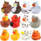 Norhogo 12 Stück Neuheit Sortierte Gummi Enten quietscheente badeente Spielzeug, zum Baden und Spielen, für Kinder Babyparty Geburtstagsfeier Kinderbelohnungen Jeep-Ducking Dekoration, 5cm
