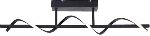 Lightbox LED Deckenlampe | 80 cm Breite | minimalistische Deckenleuchte mit LED Profilband im modernen Design | Lichtfarbe: 4000 K & Helligkeit: 2600 lm | aus Metall/Kunststoff in Matt Schwarz