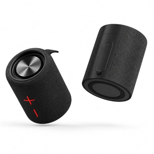 Mobitel Spark Dual Bluetooth Speaker, Portable Wireless Speaker with HD 20W Stereo Sound, 2-in-1 Detachable Design, Bluetooth 5.0, TWS Pairing, IPX5 Waterproof, RGB Light, FM Radio, USB-C/TF/AUX