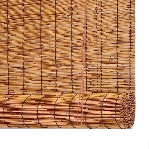 HRXQ Bambus Raffrollo Holzjalousie 50 80 100 120 150 160 180cm Breit Bambusrollo Outdoor Wetterfest Sonnenschutz Sichtschutz Natur Holzrollos, Schilfrohrvorhang Für Terrasse/Garten/Balkon/Küche