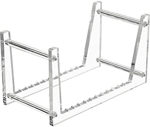 Gsrimgratoe Soporte de vinilo transparente para el almacenamiento de álbumes de escritorio, placas para escritorio, libros