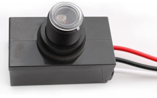 VISSQH Interruptor fotoeléctrico120-277V,Sensor de anochecer a amanecer,Mini Fotocélula Interruptor, Sensor De Control De Luz De Fotocélula para la mayoría de accesorios de iluminación exterior