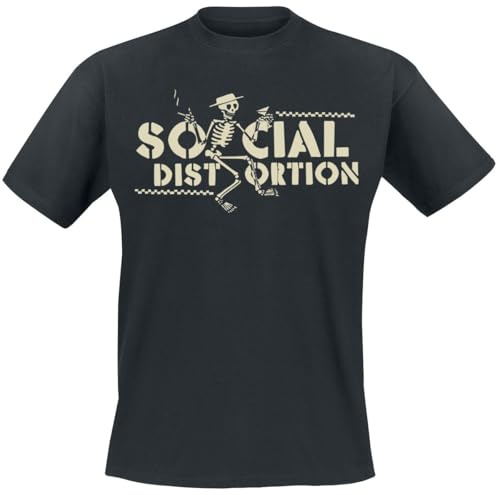 Social Distortion Checkered Skellie Männer T-Shirt schwarz Band-Merch, Bands
