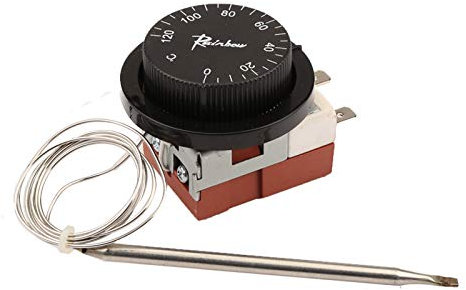 Baceyong Thermostat Capillaire pour Voiture, Thermostat réglable 12V, Interrupteur de Commande réglable, 0-120°C, Thermostat de contrôle de Thermostat mécanique de Chauffage/Refroidissement