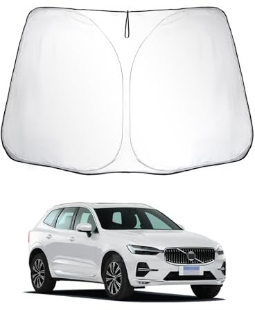 SKTU Parasol para Coche Compatible con Volvo XC60 2018-2024 Parasoles Coche Delantero Plegable con Protección UV