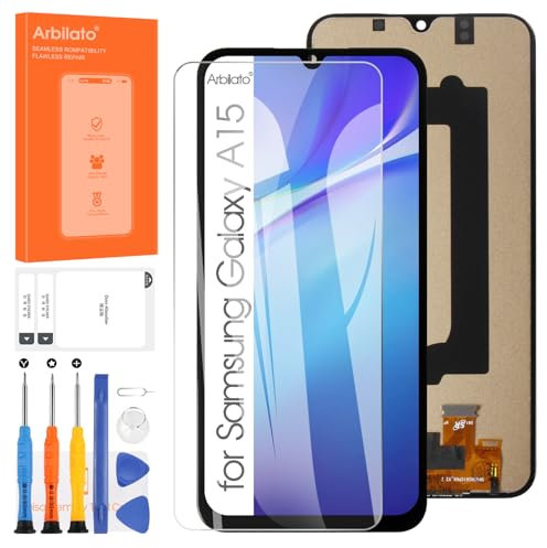 Arbilato Eran LCD pour Samsung Galaxy A15 4G/5G LCD Display Écran pour Samsung A15 Complet SM-A155F SM-A156B Numériseur Vitre Remplacement Tactile Digitizer Assemblé