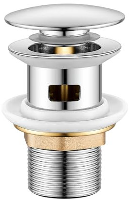 Ablaufgarnitur Waschbecken mit Überlauf, Universal Ablaufventil Waschbecken