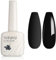 TUTUYU Schwarzer Gel-Nagellack, UV/LED-Lampe Einweichen, Undurchsichtiger Dunkel-Schwarzer Gel-Nagellack für Maniküre-Salon oder DIY-Nagelkunst zu Hause