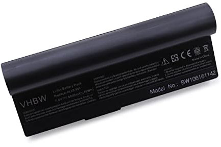 vhbw Batería reemplaza ASUS PL23-901, AL23-901, AP23-901, AL22-901, AP22-1000, AL24-1000 para Notebook (6600 mAh, 7,4 V, Li-Ion) - Negro