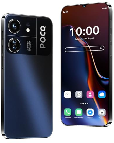 Fine Life Pro Sblocca telefono, schermo da 6,3 pollici, smartphone 4G-LTE FDD TDD, doppia fotocamera, 2GRAM, 16GROM, espandibile 128GB, doppia SIM card, adatto per utenti principianti (9, black)