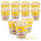 com-four® 16x Popcorn-Eimer - Wiederverwendbare Party-Snack-Schüssel - 2,8 Liter Kino-Eimer - Klassische Popcorn-Schale aus Kunststoff - XL Knabber-Schüssel - Popcorn-Becher