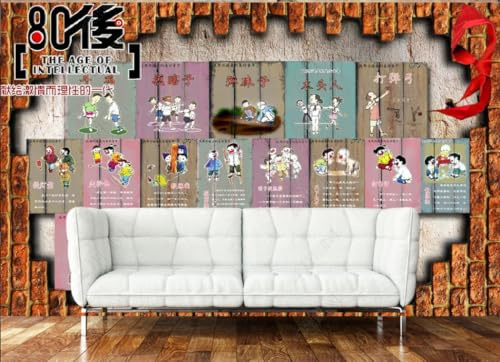 rskjdghshd Custom Mural Wallpaper 3D 80S Retro Nostalgic Childhood Game Background Wallliving Room,Hotel Bedroom,Background Wall-400Cmx280Cm