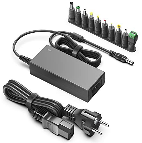HKY Alimentation Adaptateur d'alimentation 12V 5A, Chargeur Universel 12v, Secteur AC/DC 100-240v 50/60hz, 60W pour Bandes Lumineuses LED, moniteurs LCD, téléviseurs avec 10 adaptateurs de Prise DC
