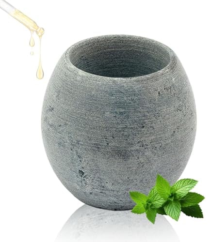 LXTaoler Sauna Verdampferschale aus robustem Granit, 5,2 x 5,2 cm | Duftschale für Mentholkristalle & Saunaöle, Hitzebeständiges Saunazubehör für Aromatherapie, Ideal für Zuhause & als Geschenk