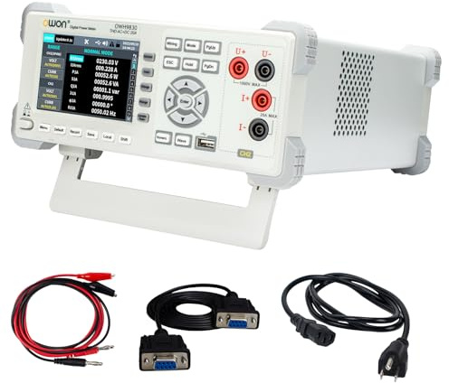 OWON OWH9830 Dreiphasiger Digital-Leistungsmesser, Zweikanal mit 0,5% Genauigkeit. 16 Messfunktionen, IEC-Modi & AC/DC-Oberwellentest (1000V/20A)