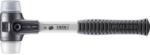 SIMPLEX-Schonhammer, TPE-mid/Superplastik; mit verstärktem Tempergussgehäuse und Fiberglasstiel | D=40 mm | 3737.040