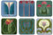 Art Nouveau Tiles Coasters - Square - Set of 6