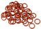 sourcingmap Silikon-O-Ring, 13 mm Außendurchmesser, 9 mm Innendurchmesser, 2 mm Breite, VMQ Dichtungsringe, rot, 50 Stück
