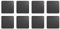 ASA Selection 7837420 Untersetzer für Gläser, 10 x 10 cm, Kunststoff in Lederoptik, basalt (2 x 4er Pack)