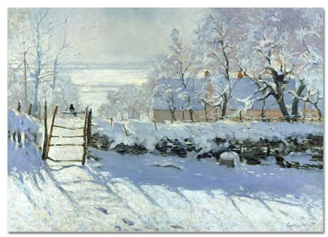 Giallobus - Gemälde - Claude Monet - Die Elster - Plexi-Acrylglas - 70x50 - Bereit zum Aufhängen - Moderne Gemälde für zu Hause