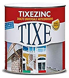 TIXE Vernice per Lamiera Zincata – Smalto Protettivo Anticorrosione per Superfici Esterne, Nero 2.5 l