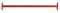 ESTEXO Reckstange Turnstange Klimmzugstange Kletterstange Turnreck Metallreck Gymnastik Gymnastikstange RAL3020 (Rot) 90 cm