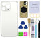 Perzework Ersatz-Rückglas für iPhone 13 Pro, 15,5 cm (6,1 Zoll), silberfarben, alle Träger mit Reparaturwerkzeug-Kits