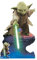 STAR CUTOUTS SC4140 Yoda Lichtschwert, lebensgroßer Pappaufsteller mit Mini
