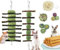 CAMITER 15PCS Kaninchen Spielzeug, Kleintiere Kauspielzeug Hasen Natürliche Timothy-Gras kaubälle Knabber Holzkette Grasspielzeug Zahnpflege