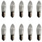 weigla Riffelkerzen SET für 10 flammige Schwibbögen und Lichterspitzen - warmweiß - Ersatzlampe für Lichterbögen - Leuchtmittel für Weihnachtsbeleuchtung - 10 x 23 V, 3 W, E10