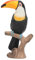 Bagima Toucan Figur Harz Lebendige Lebensechte Wildtier Tukan Modell Kunststoff Simuliertes Spielzeug