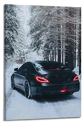 JUNNA Sportauto-Poster für AMG CLS 63 Rennauto, dekoratives Gemälde, Leinwand, Wand- und Kunstbild, Familien-Schlafzimmer, Dekoration, 60 x 90 cm